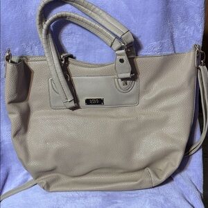 BCBG Paris Taupe Textured Tote